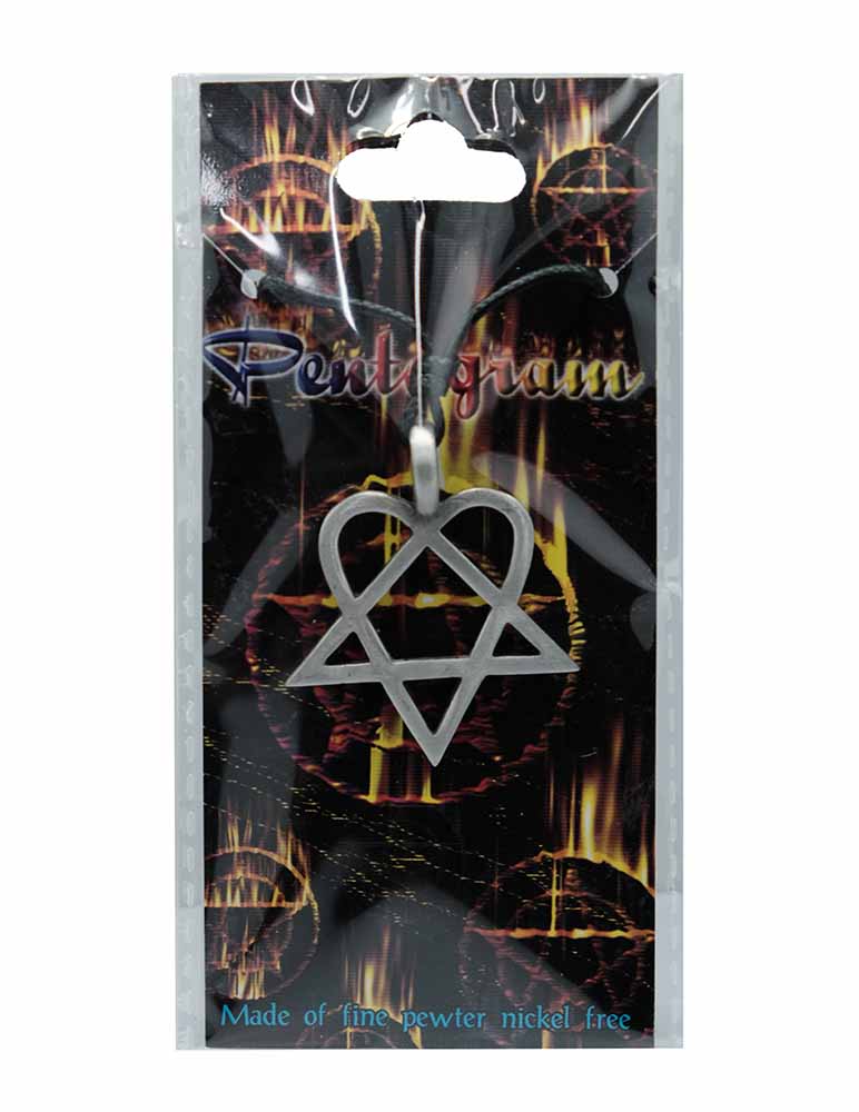 Pendant Pewter Heartogram Symbol
