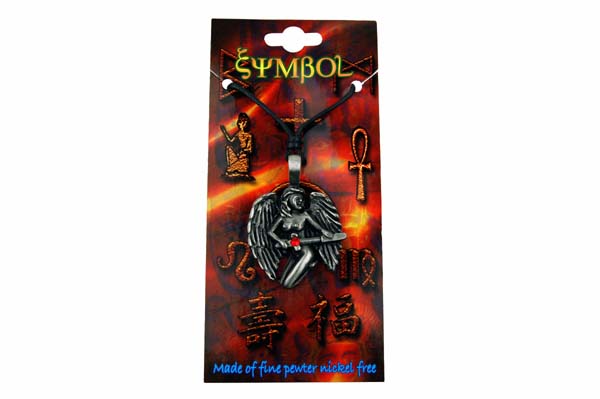 Pendant Pewter Angel With Sword 4.5cm