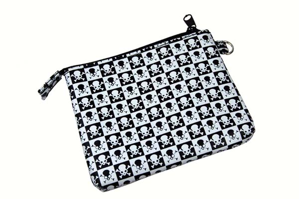 Purse Black And White Squares With Skulls Pack Of 4