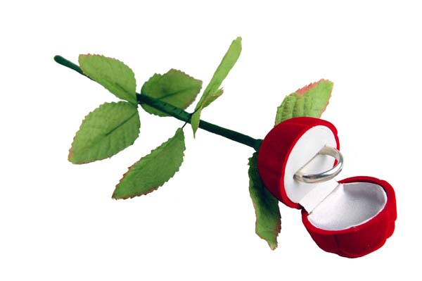 Imitation Rose Ring Holder