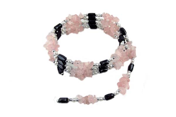 Wrap Around Necklace Or Magnetic Bracelet Rose Quartz