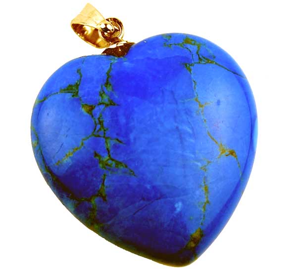 Pendant Turquoise Heart 25mm