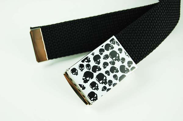 Belt Skull Printed Buckle