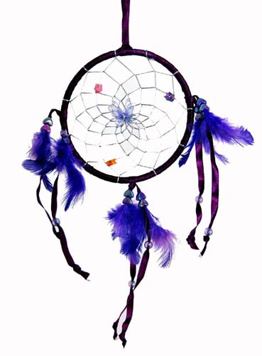 Dreamcatcher Purple 4pcs 5 Inches