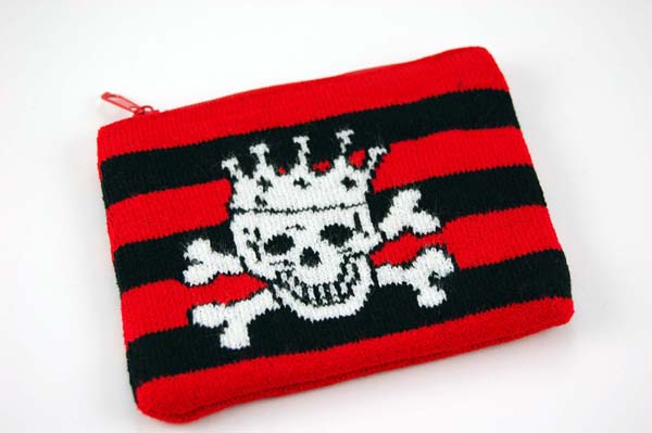 Purse Knitted Skull With Crown