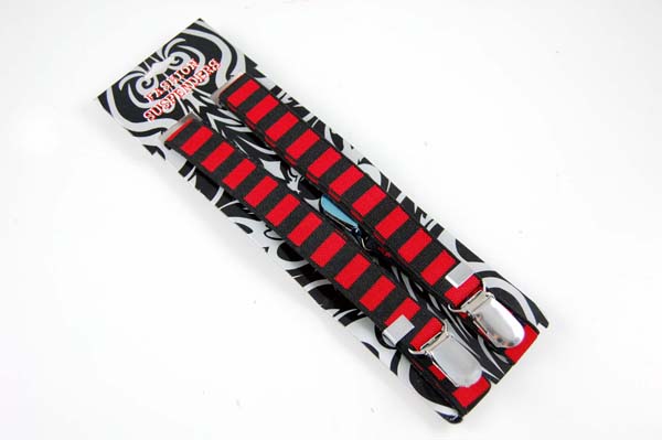 Braces Black & Red Stripes 2 Pairs