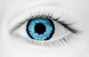 Fashion Eye Accessory Two Tone Blue With Free Solution And Case