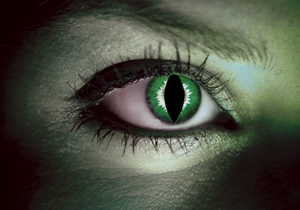 CONTACT LENS GREEN LIZARD