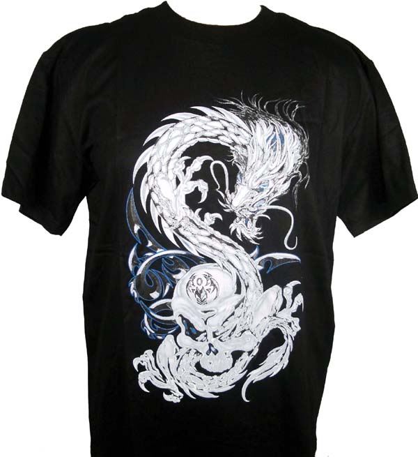 T-SHIRT XXL DRAGON AND SKULL