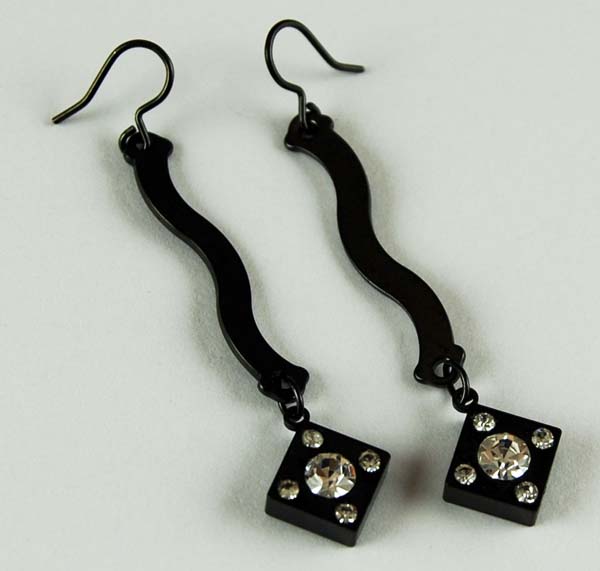 Earring Fashion With Stone Clear