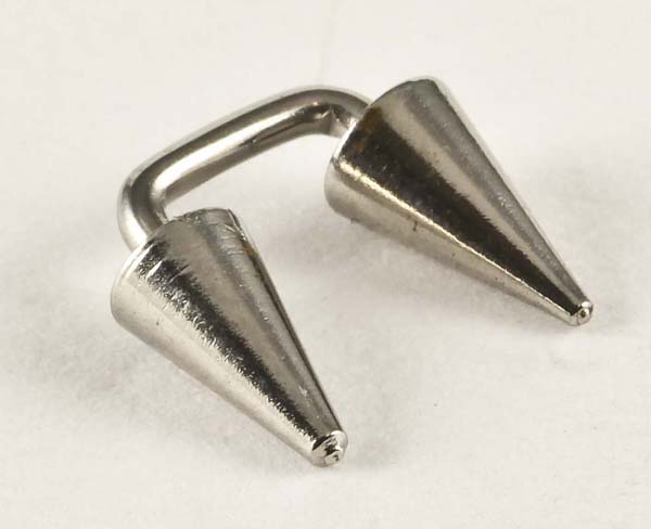 Body Piercing Spike Ends Rectangle Shape 5 Pcs Assorted