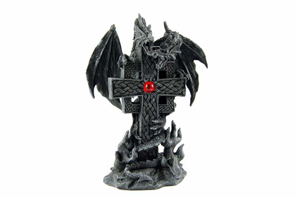 Dragon Twin Heads On Cross