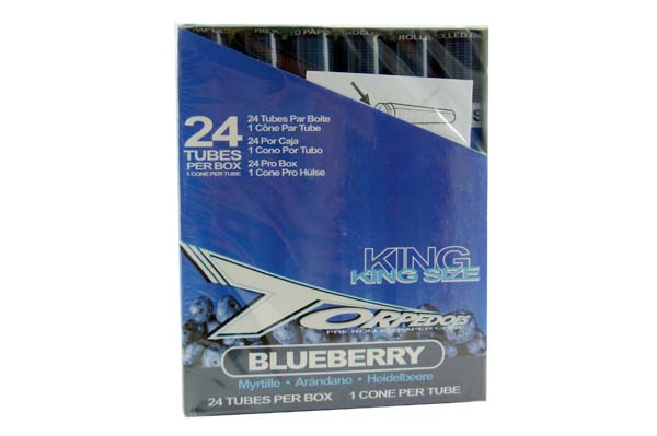 Cones Torpedo Blueberry 24 Tubes Per Box, 1 Cone Per Tube
