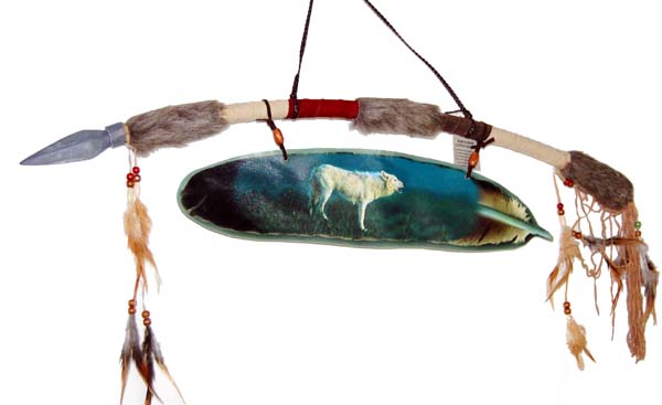Tomahawk Decoration With Wolf