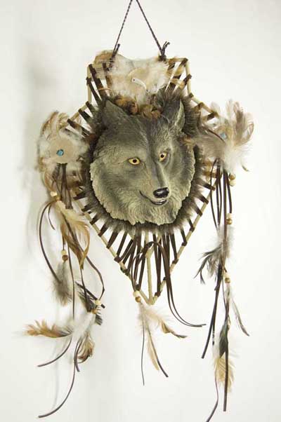 Indian Decoration With Wolf Head