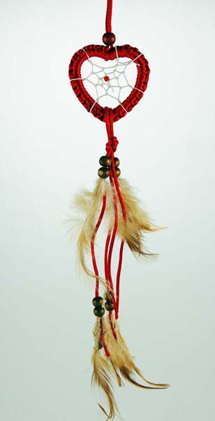 Dreamcatcher Heart Red 2.5 Inch