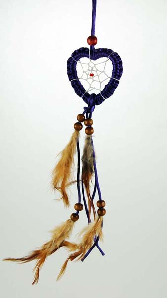 Dreamcatcher Heart Purple 2.5 Inch