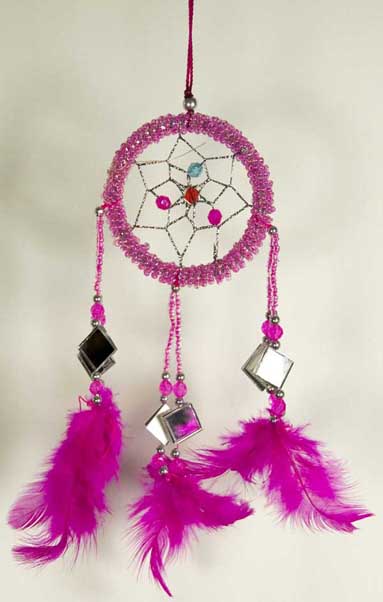 Dream Catcher Bead Pink Mirror 2dm 5004