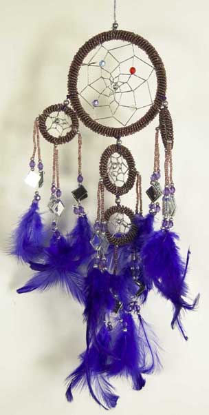 Dream Catcher Bead Purple 3 Mirrors 3dm 5006