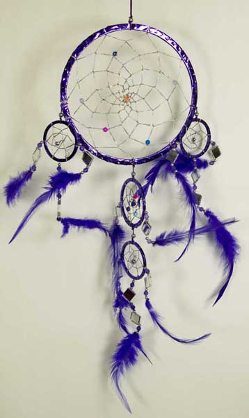 Dream Catcher Purple  6dm With Mirrors 5010