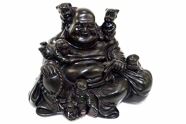 Buddha With Children Resin W12cm