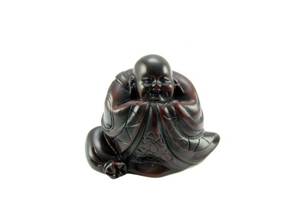 Buddha With Cloak Sitting Down Resin 6.5cm
