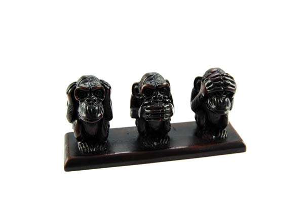 Monkeys Hear No Evil Speak No Evil See No Evil On Stand Small Re