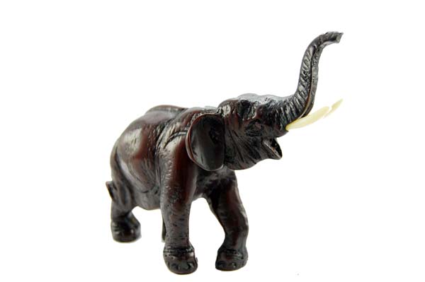 Elephant Medium Resin Trunk Up L11xw4.5cm