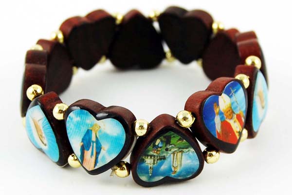Bracelet Heart Shape Religious 4pcs