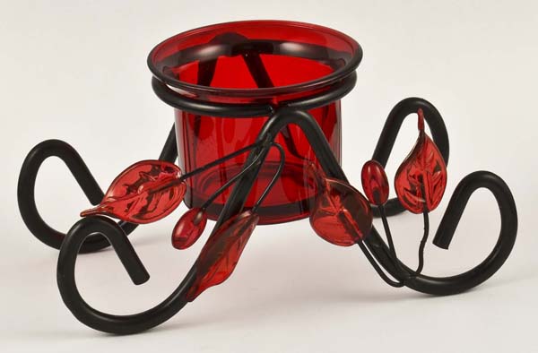 Candle Holder Single Cup Red