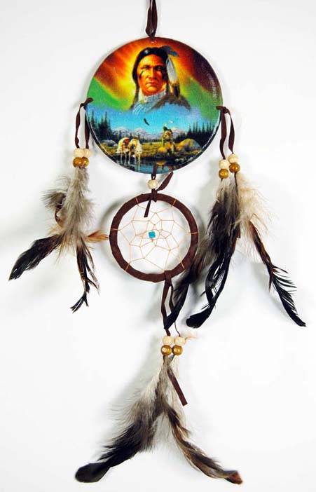 Dream Catcher Indian In Clouds Overlooking The Earth 4.5cm