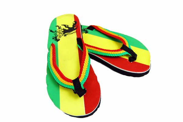 Flip Flops Size 6 Jamaican Lion