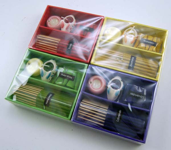 Incense And Cone Gift Set With Elephant 4pcs