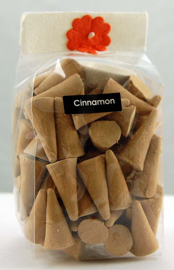 Incense Cones Cinnamon With Holder In Gift Bag 100pcs