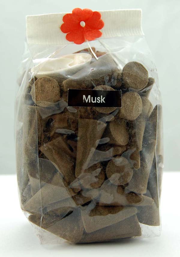 Incense Cones Musk With Holder In Gift Bag 100pcs