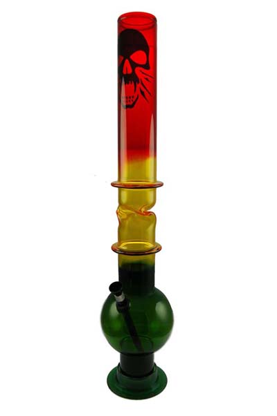 Bong Acrylic Ice Twist Skull 51cm
