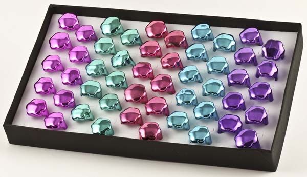 Ring Flowers 50pcs Of Assorted Coours Per Display Box
