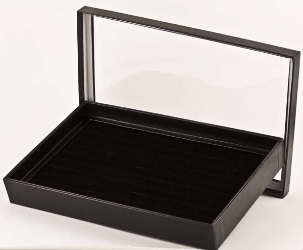 BOX DISPLAY FOR 100 RINGS BLACK 29X19CM