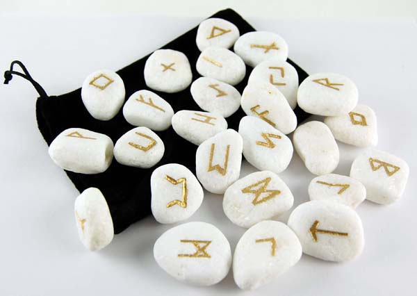 Rune Stones White Pebble