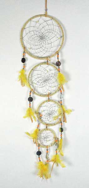 DREAMCATCHER YELLOW 4 CIRCLES 6.5 INCH