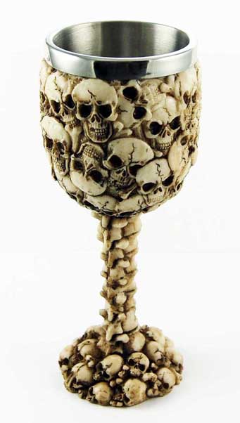 Goblet Skull Heads Ivory