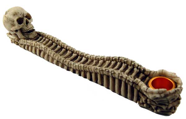 Incense And Candle Holder Skull