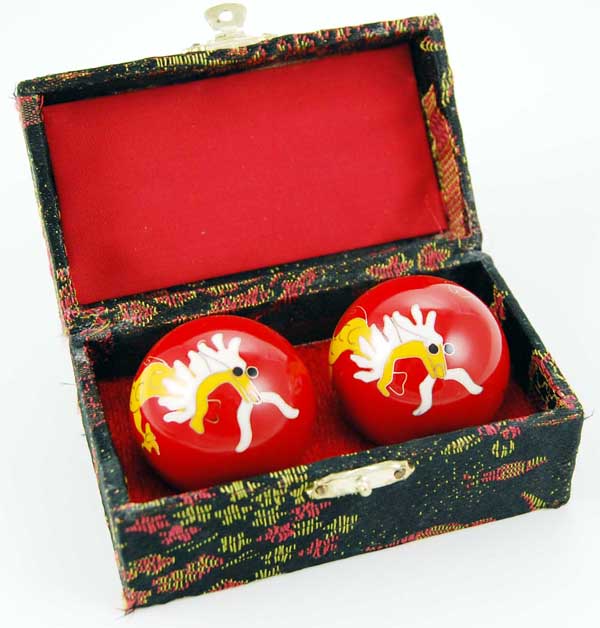 Health Ball Red With Yellow Dragon 45mm