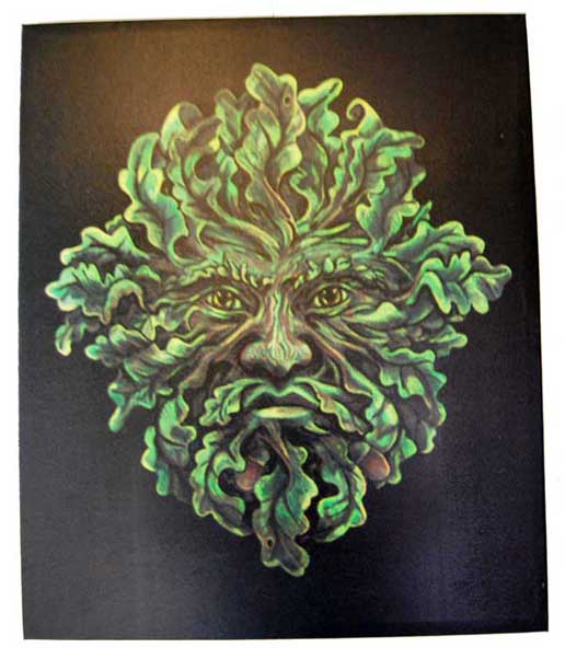Frame Green Man 50x60cm by Lisa Parker