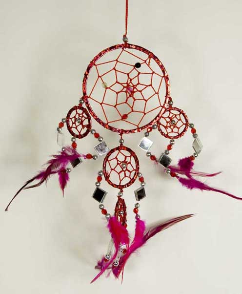 Dream Catcher Red 3dm With Mirrors 5010