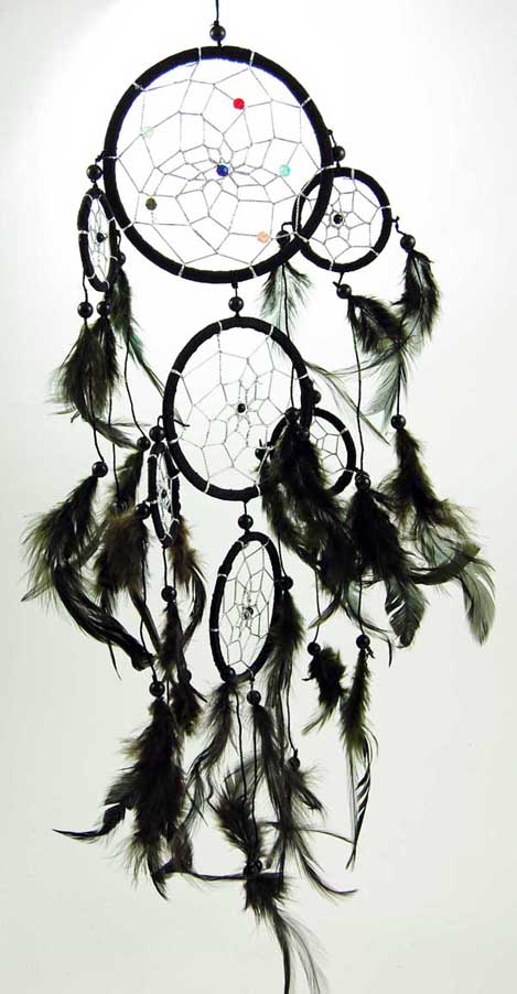 Dream Catcher Black 4dm 4 Circles 5011