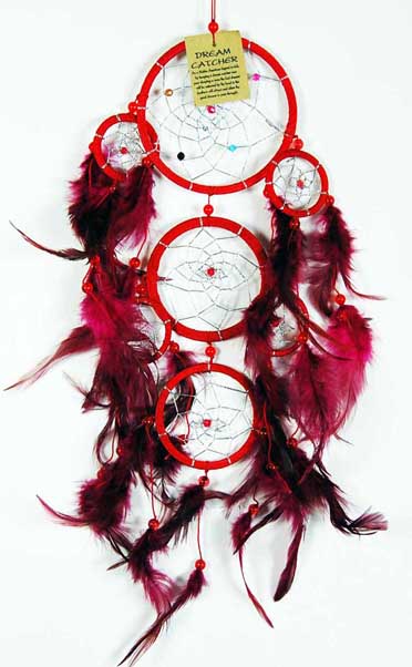 Dream Catcher Red 4dm 4 Circles  5011