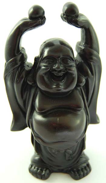 Buddha Standing Holding Gifts In The Air Resin H11xw6cm