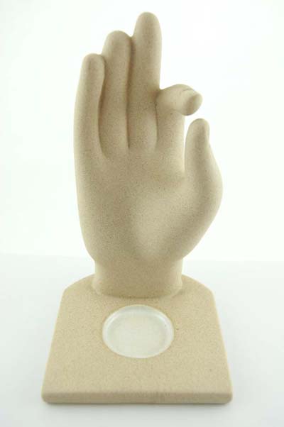 T-Light Holder Ceramic Hand