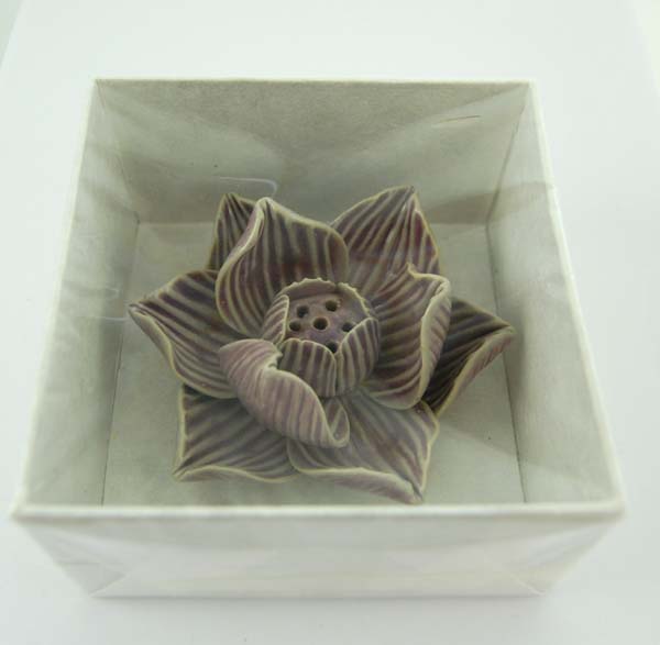 Incense Holder Lotus Purple Medium